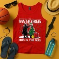 The Santalorian This Is The Way Funny Star Christmas Tank Top thumb 4