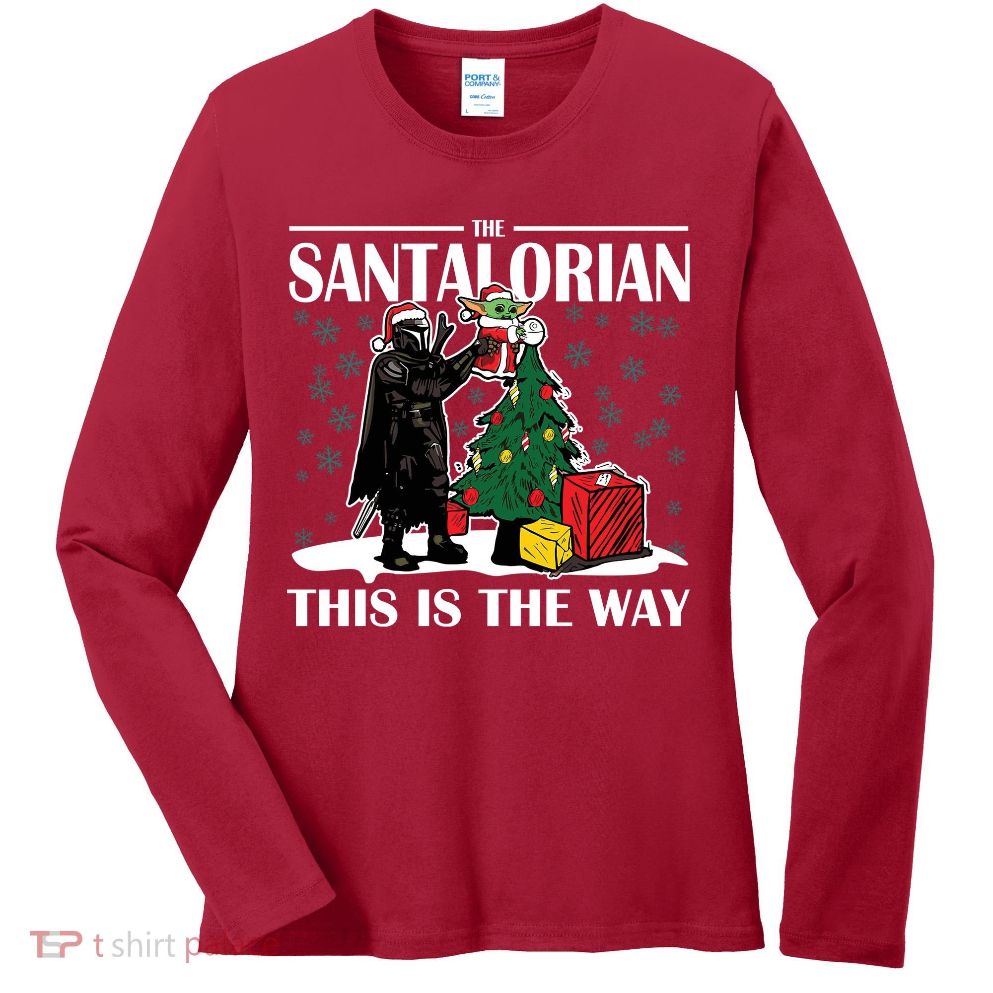 The Santalorian This Is The Way Funny Star Christmas Women's Long Sleeve Shirt