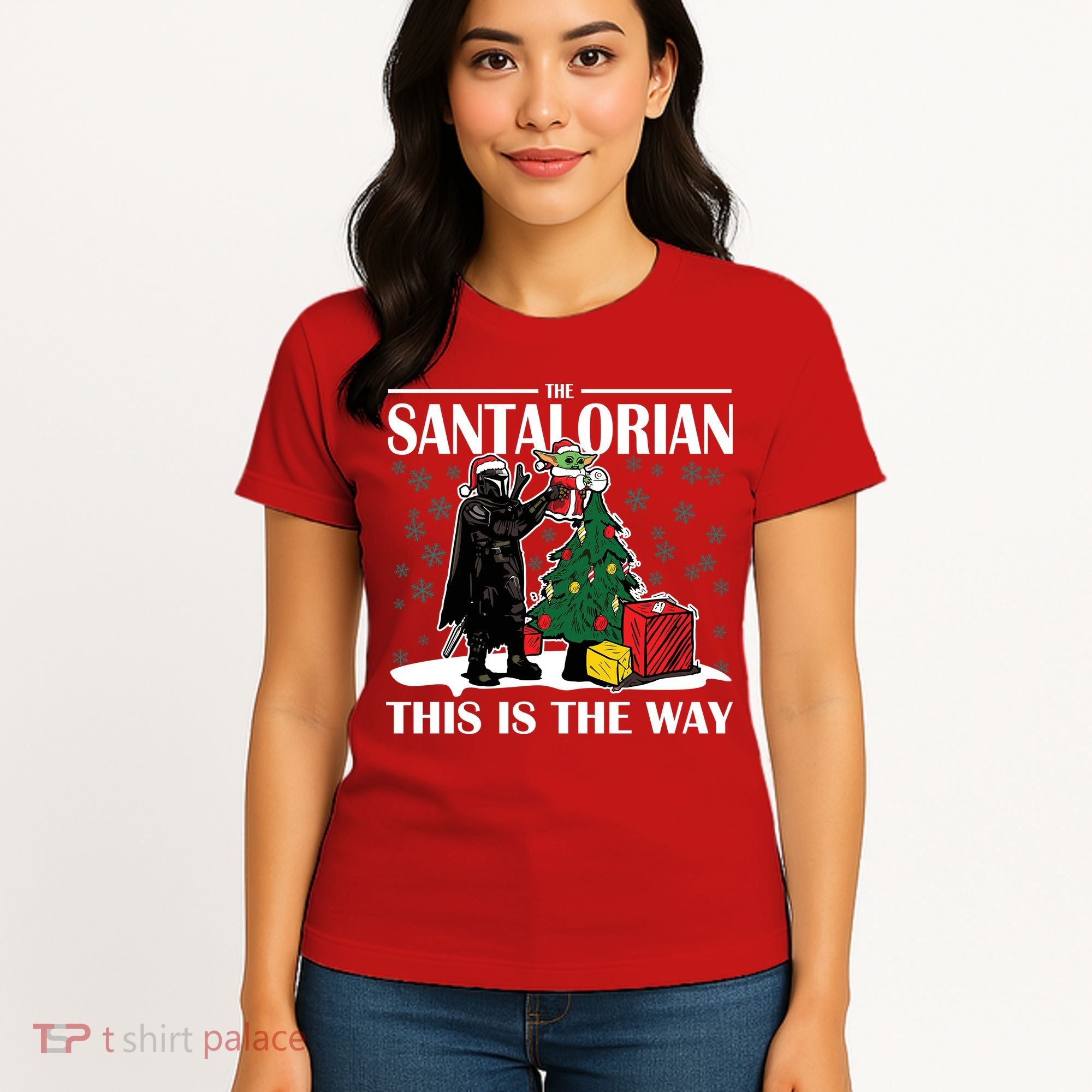 The Santalorian This Is The Way Funny Star Christmas Women's T-Shirt