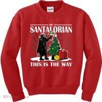 The Santalorian This Is The Way Funny Star Christmas Kids Sweatshirt thumb 0