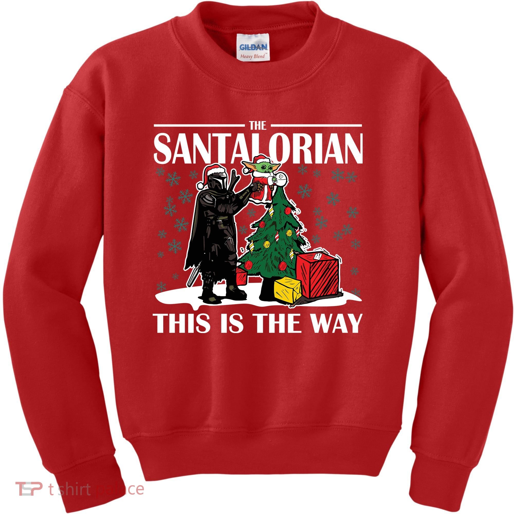 The Santalorian This Is The Way Funny Star Christmas Kids Sweatshirt