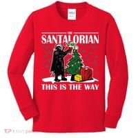 The Santalorian This Is The Way Funny Star Christmas Kids Long Sleeve Shirt thumb 0