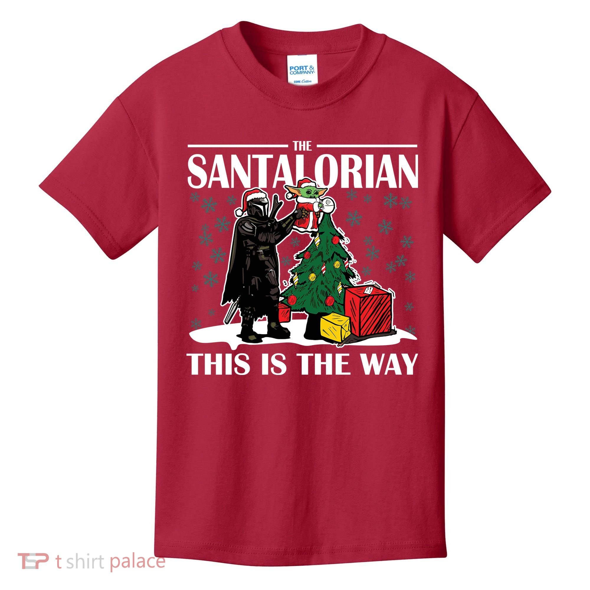 The Santalorian This Is The Way Funny Star Christmas Kids T-Shirt
