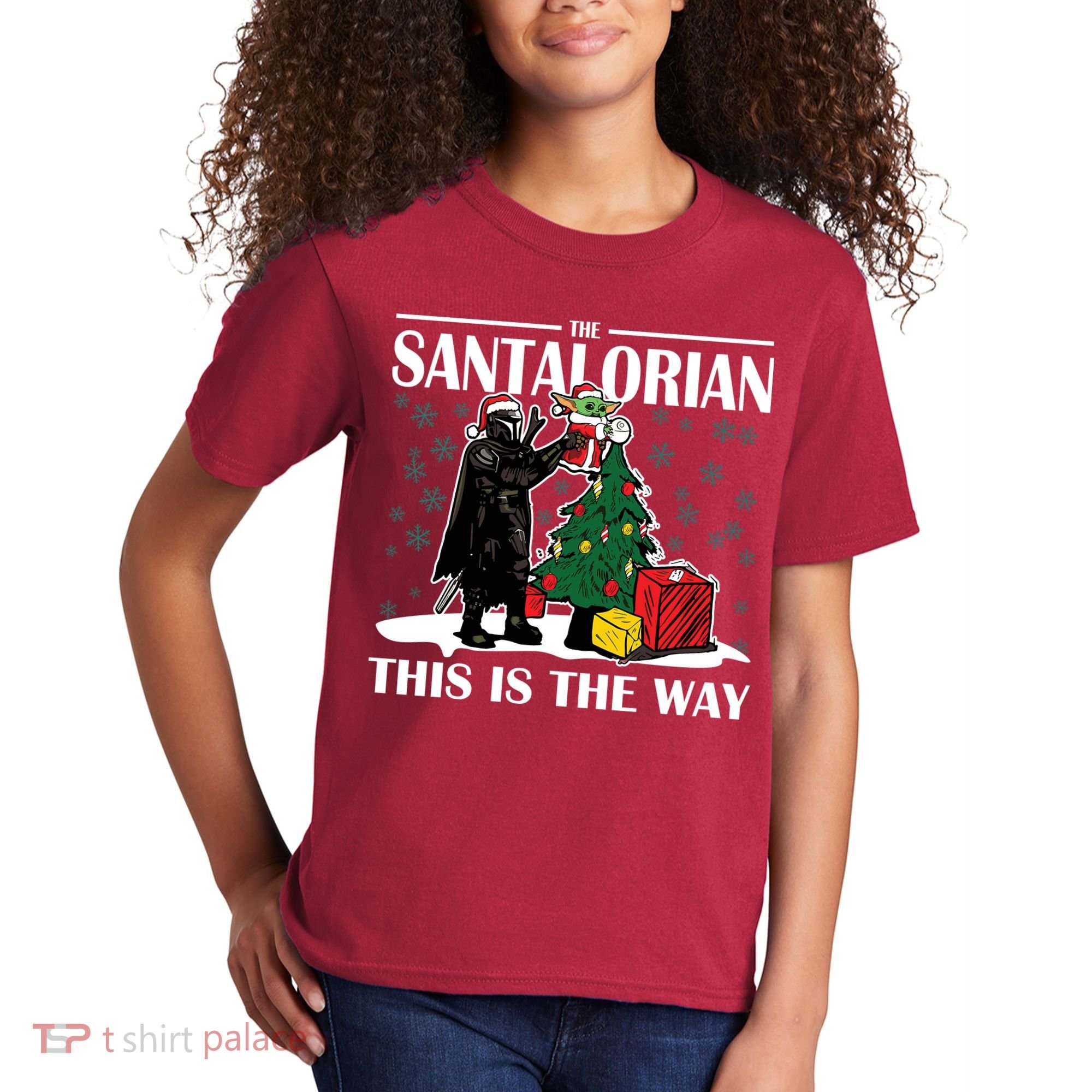The Santalorian This Is The Way Funny Star Christmas Kids T-Shirt