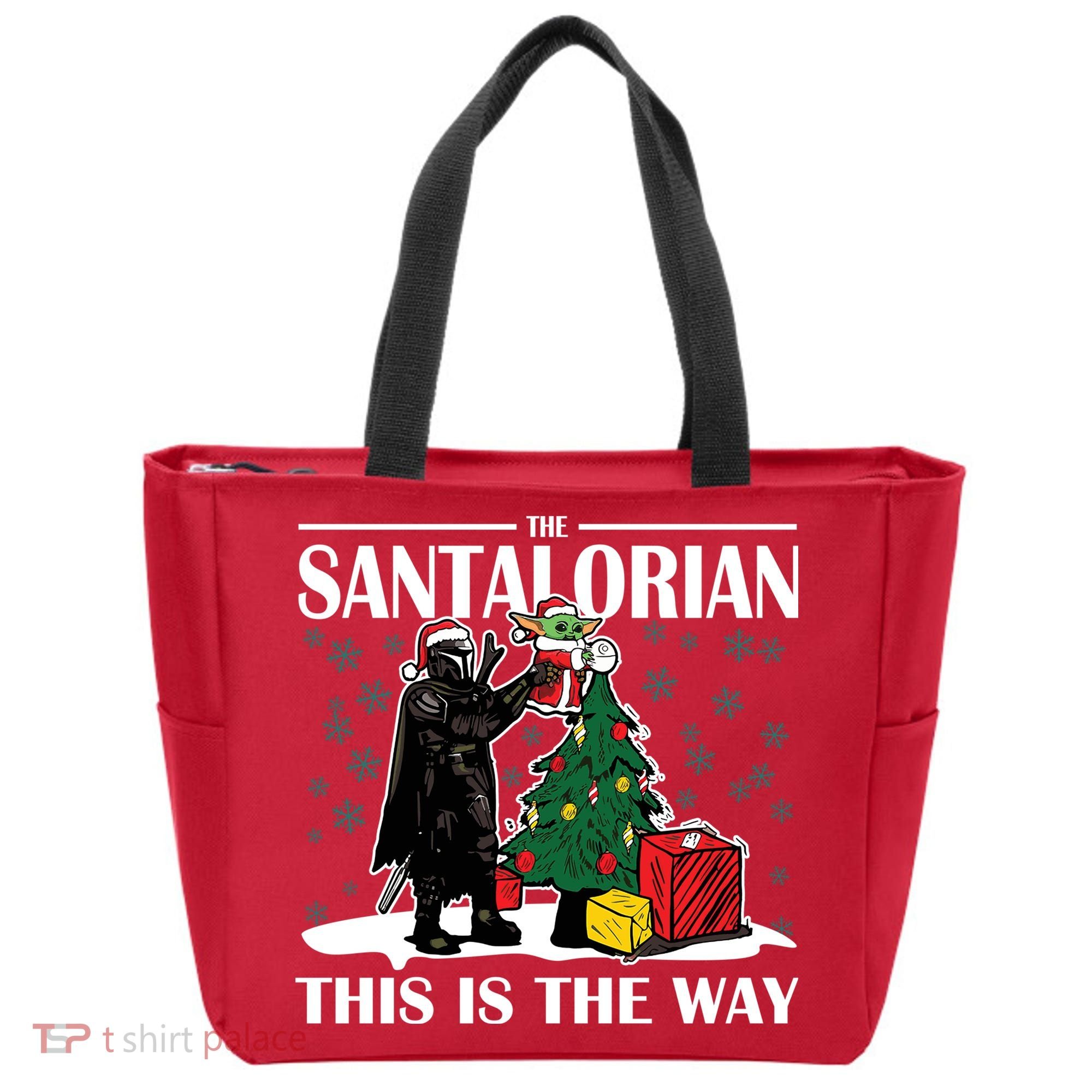 The Santalorian This Is The Way Funny Star Christmas Tote Bag