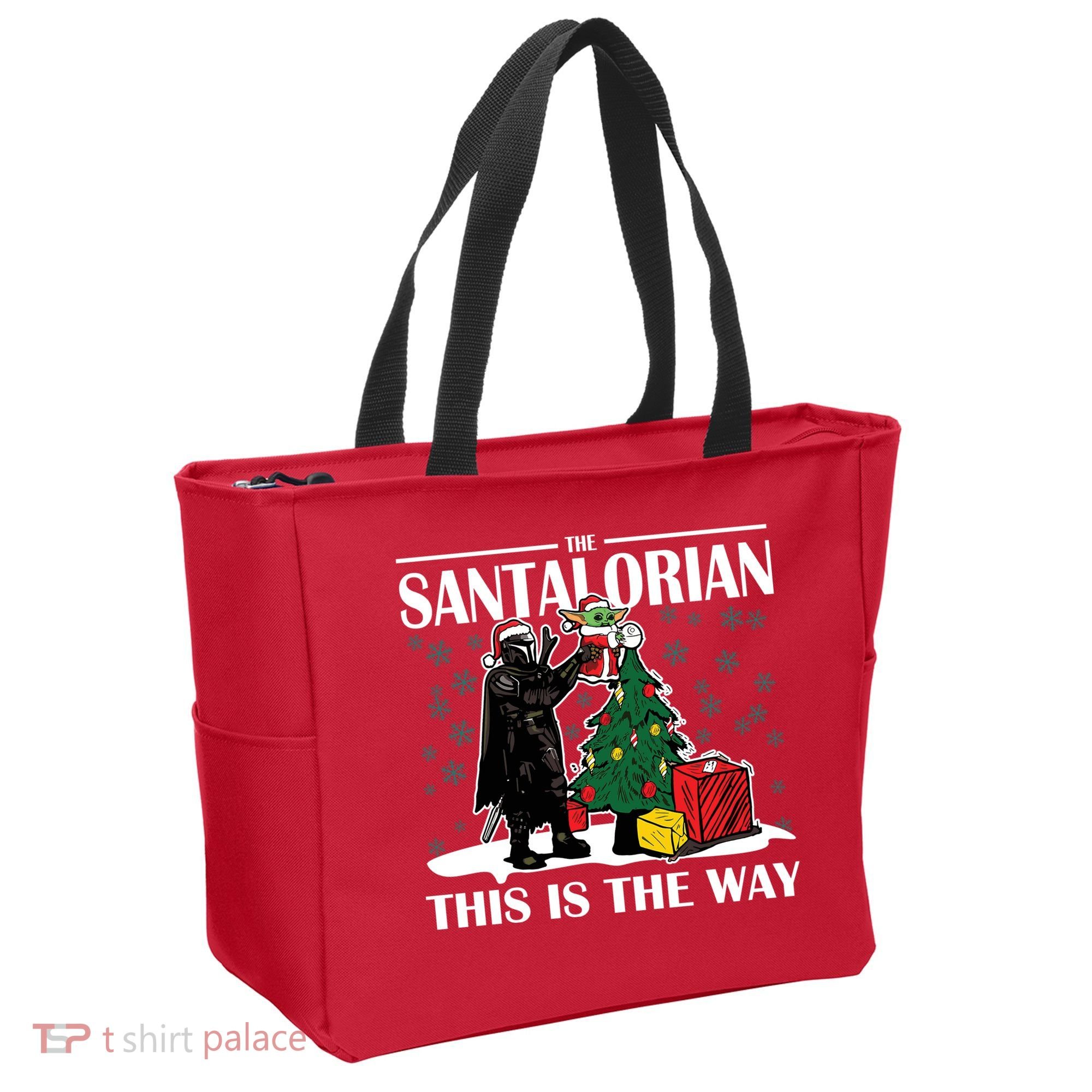 The Santalorian This Is The Way Funny Star Christmas Tote Bag