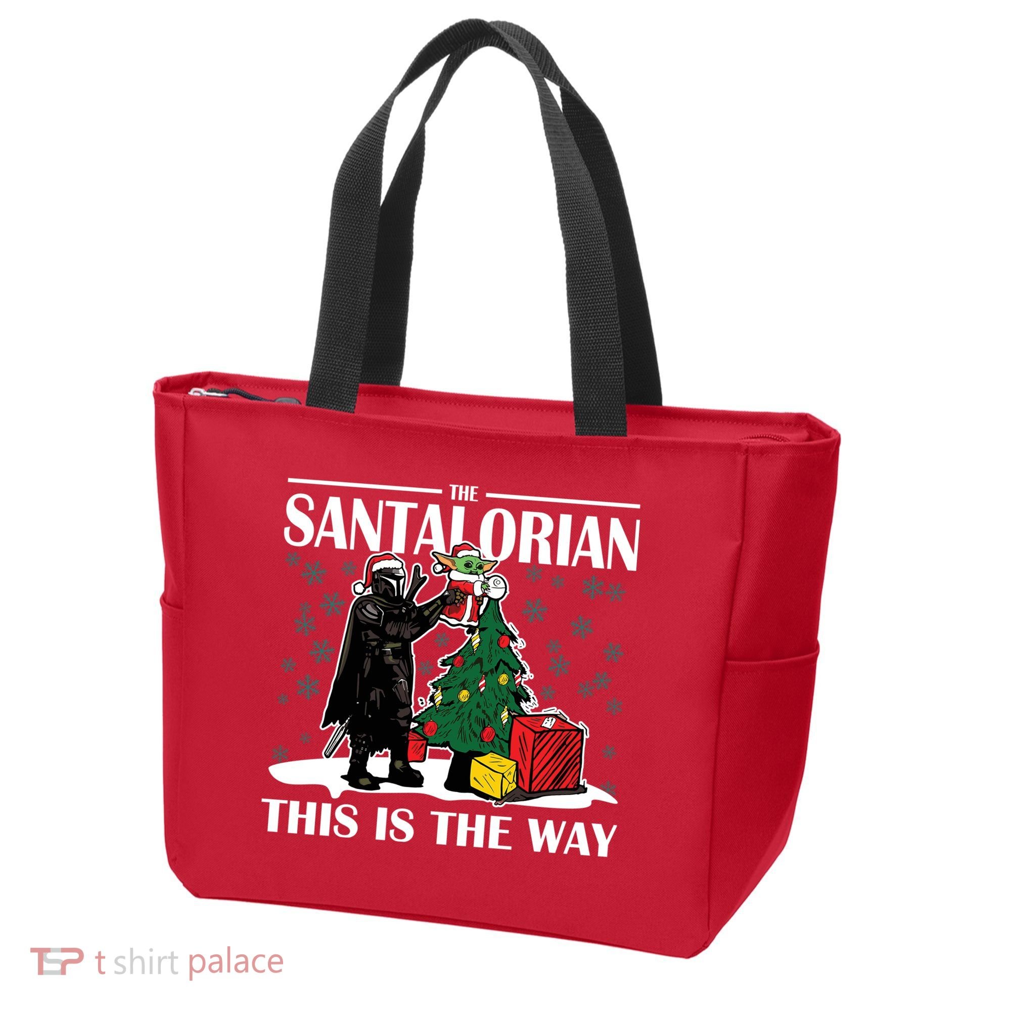 The Santalorian This Is The Way Funny Star Christmas Tote Bag