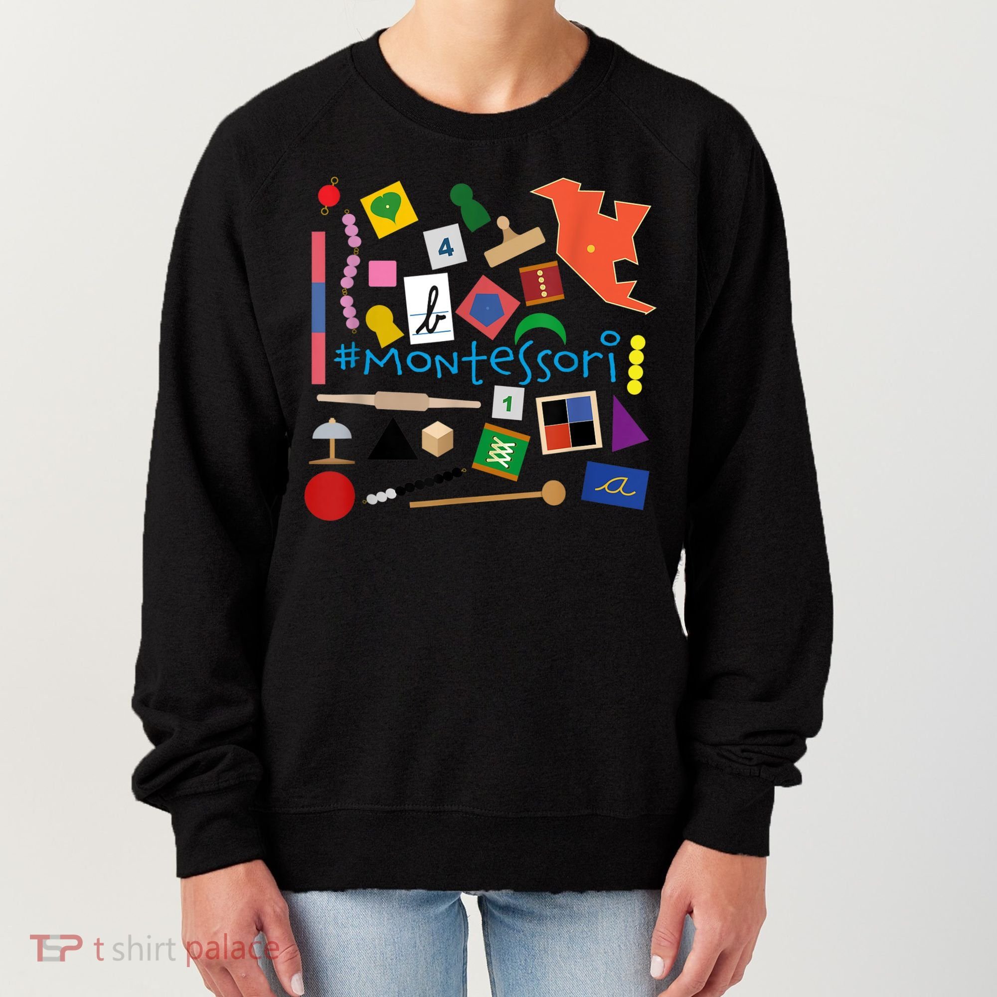 The Small Things In Montessori Materials Love Montessori Women's Sweatshirt