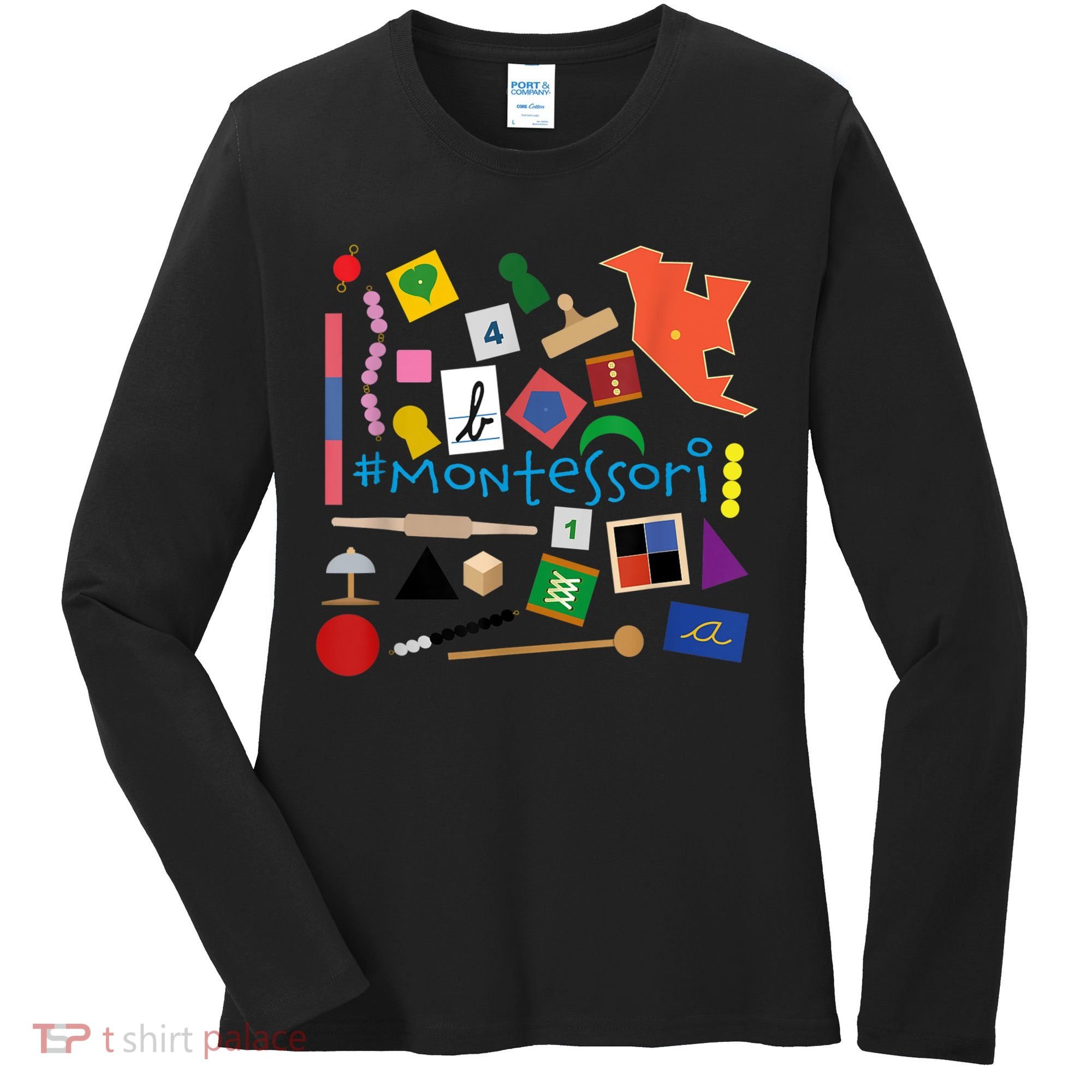 The Small Things In Montessori Materials Love Montessori Women's Long Sleeve Shirt