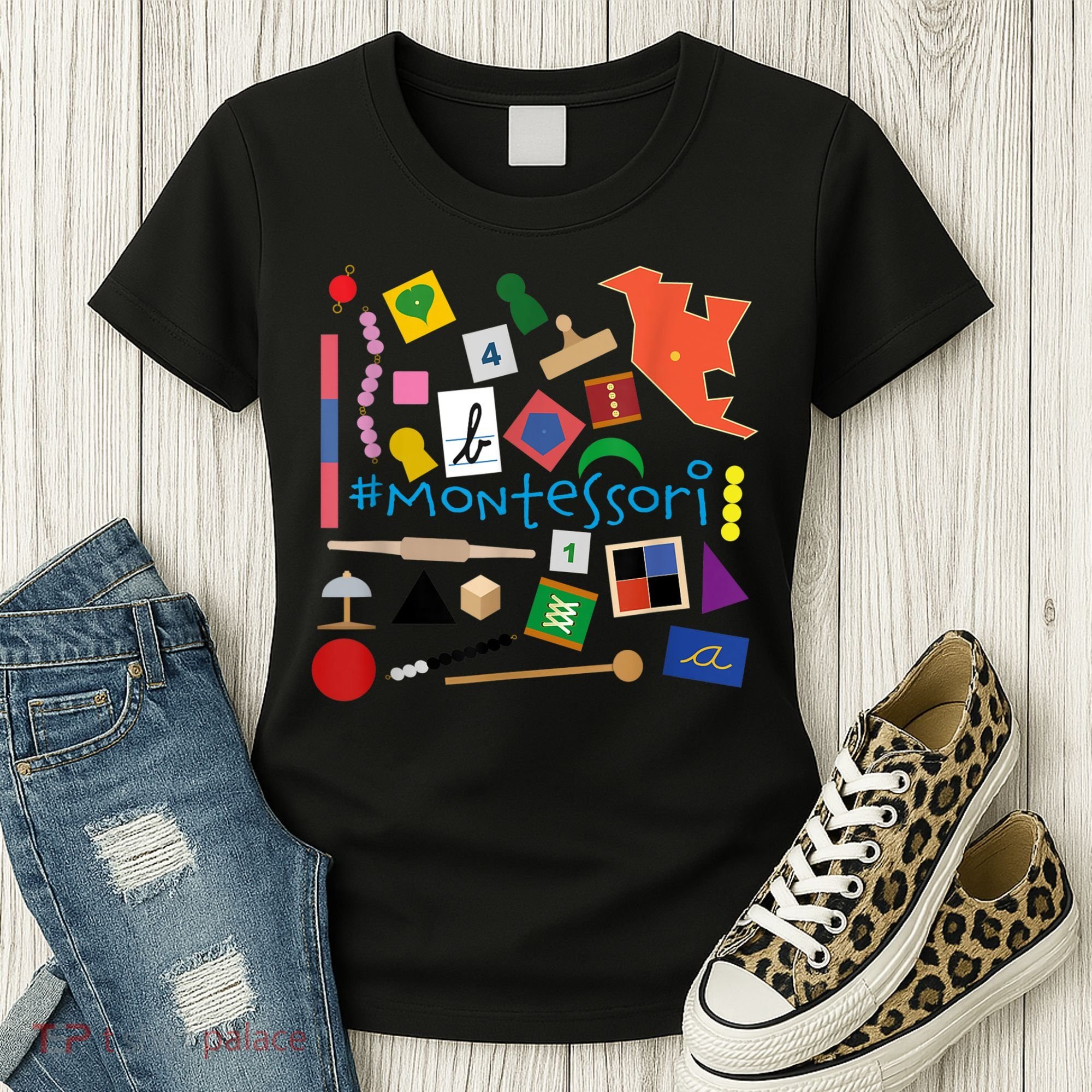 The Small Things In Montessori Materials Love Montessori Women's T-Shirt