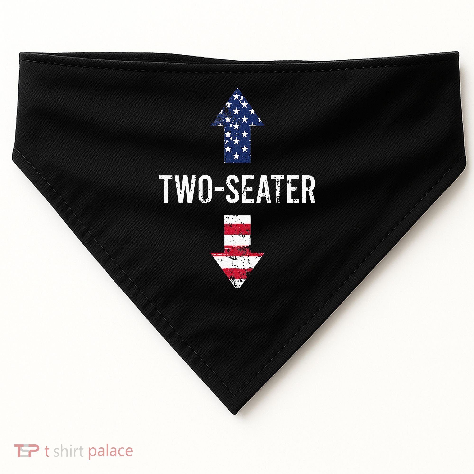 Two Seater TwoSeater 2 Seater Two Seater USA-Made Doggie Bandana