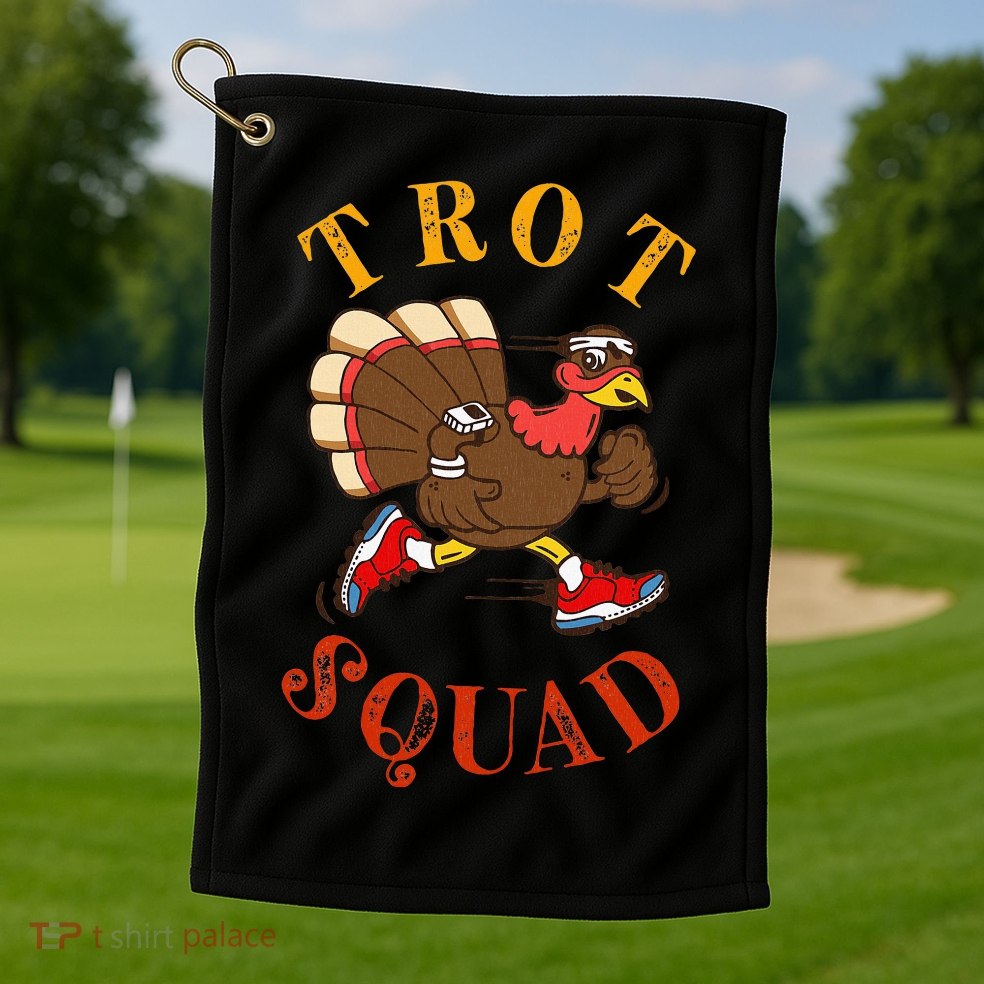 Trot Squad Thanksgiving Turkey Trot Costume Golf Towel