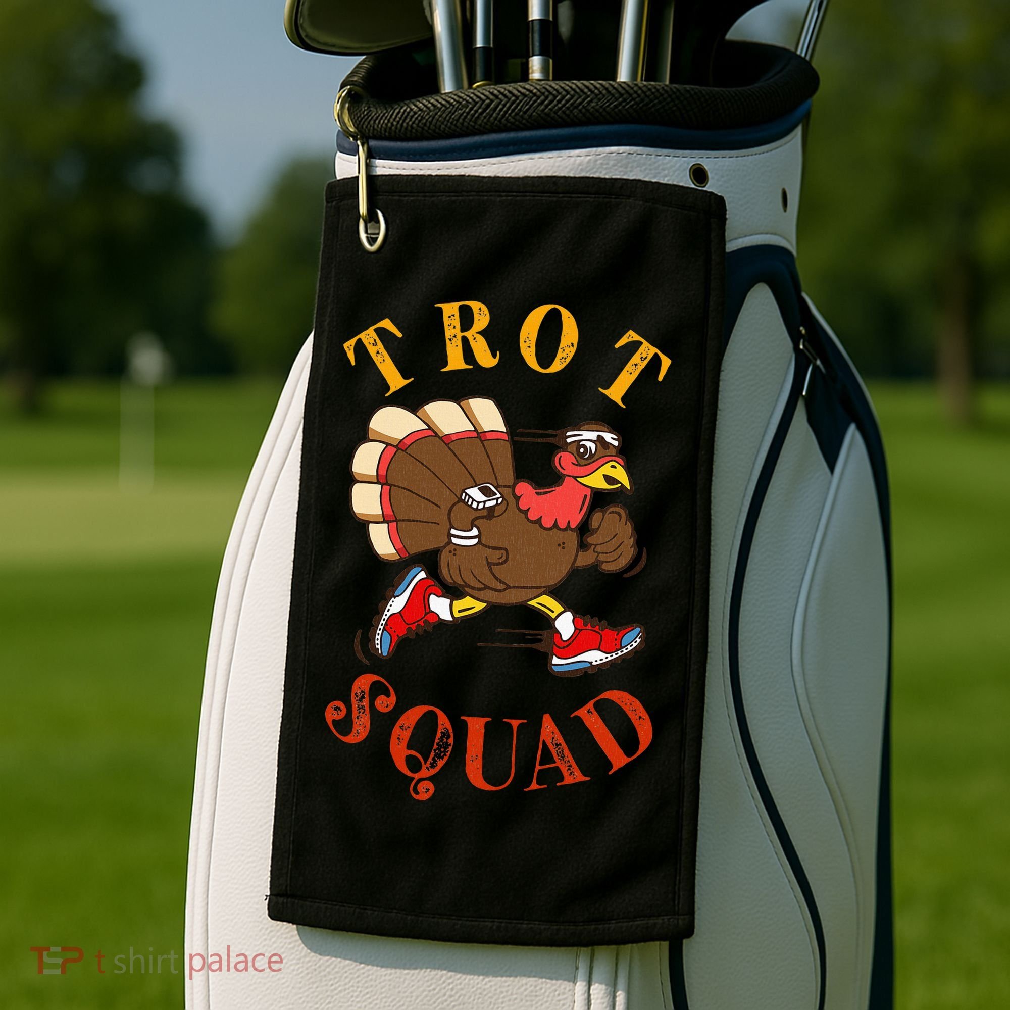 Trot Squad Thanksgiving Turkey Trot Costume Golf Towel
