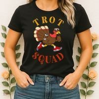Trot Squad Thanksgiving Turkey Trot Costume Women's T-Shirt thumb 2
