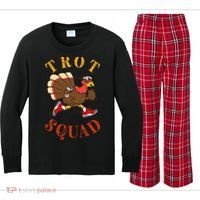 Trot Squad Thanksgiving Turkey Trot Costume Kids Long Sleeve Plaid Pajama Set thumb 0