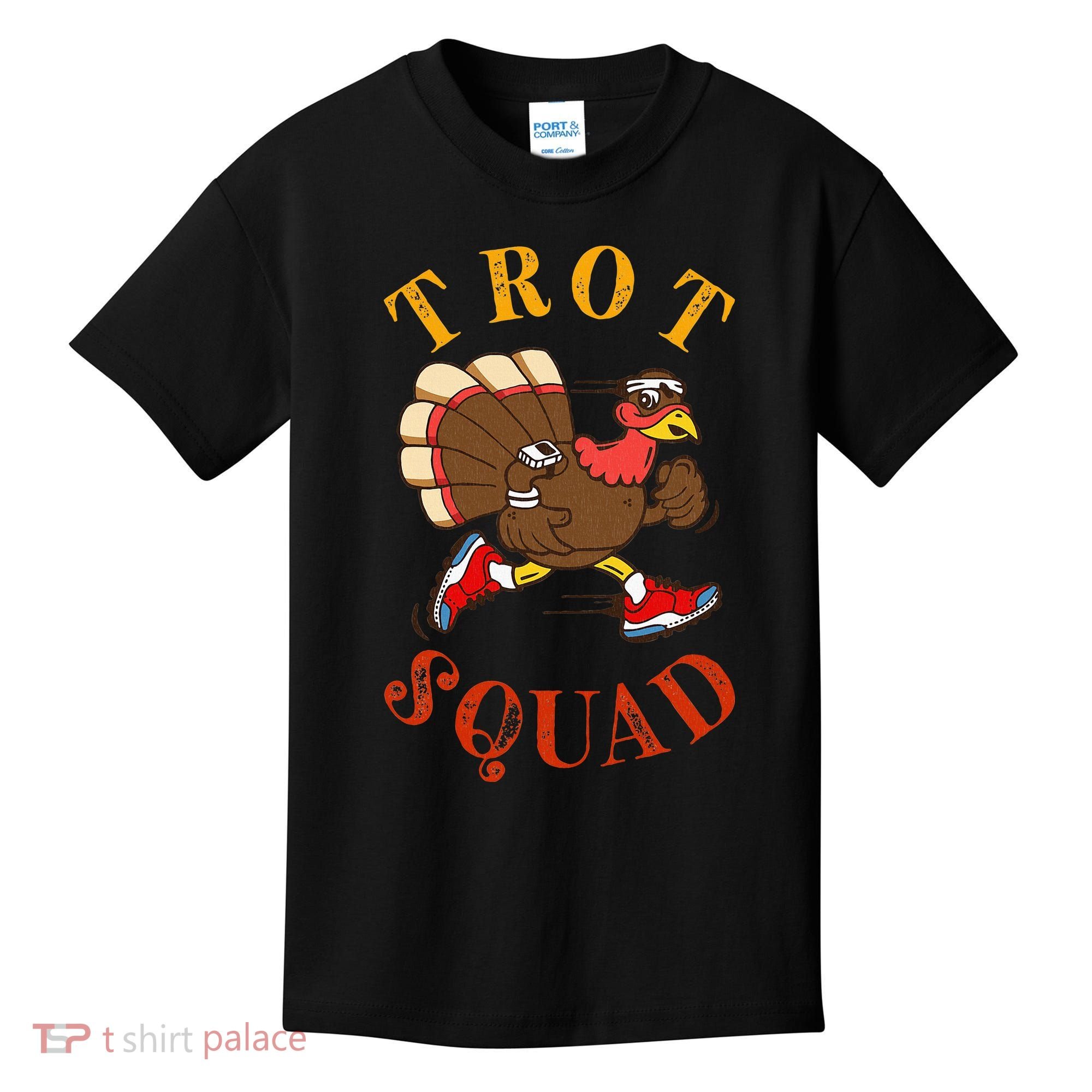 Trot Squad Thanksgiving Turkey Trot Costume Kids T-Shirt