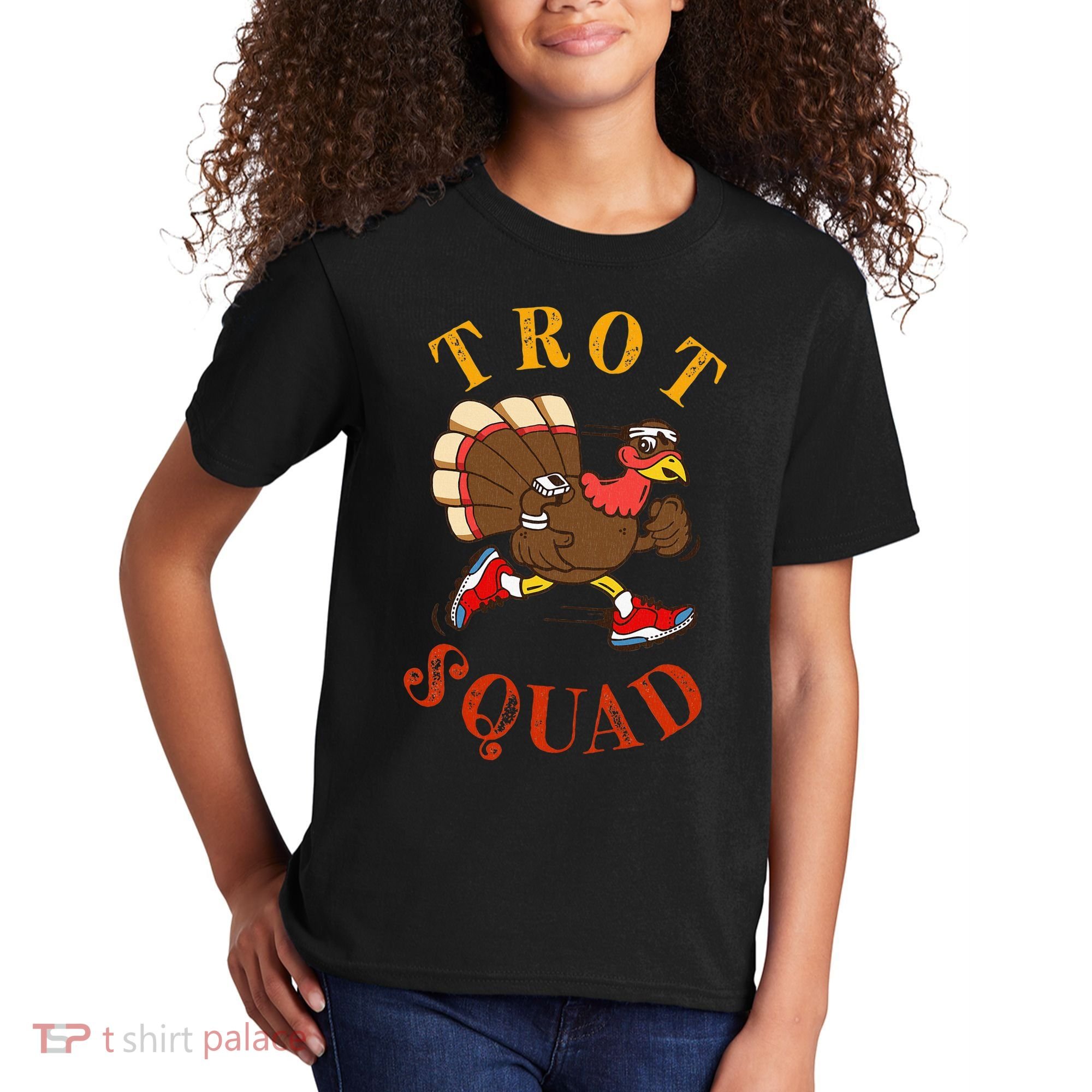 Trot Squad Thanksgiving Turkey Trot Costume Kids T-Shirt