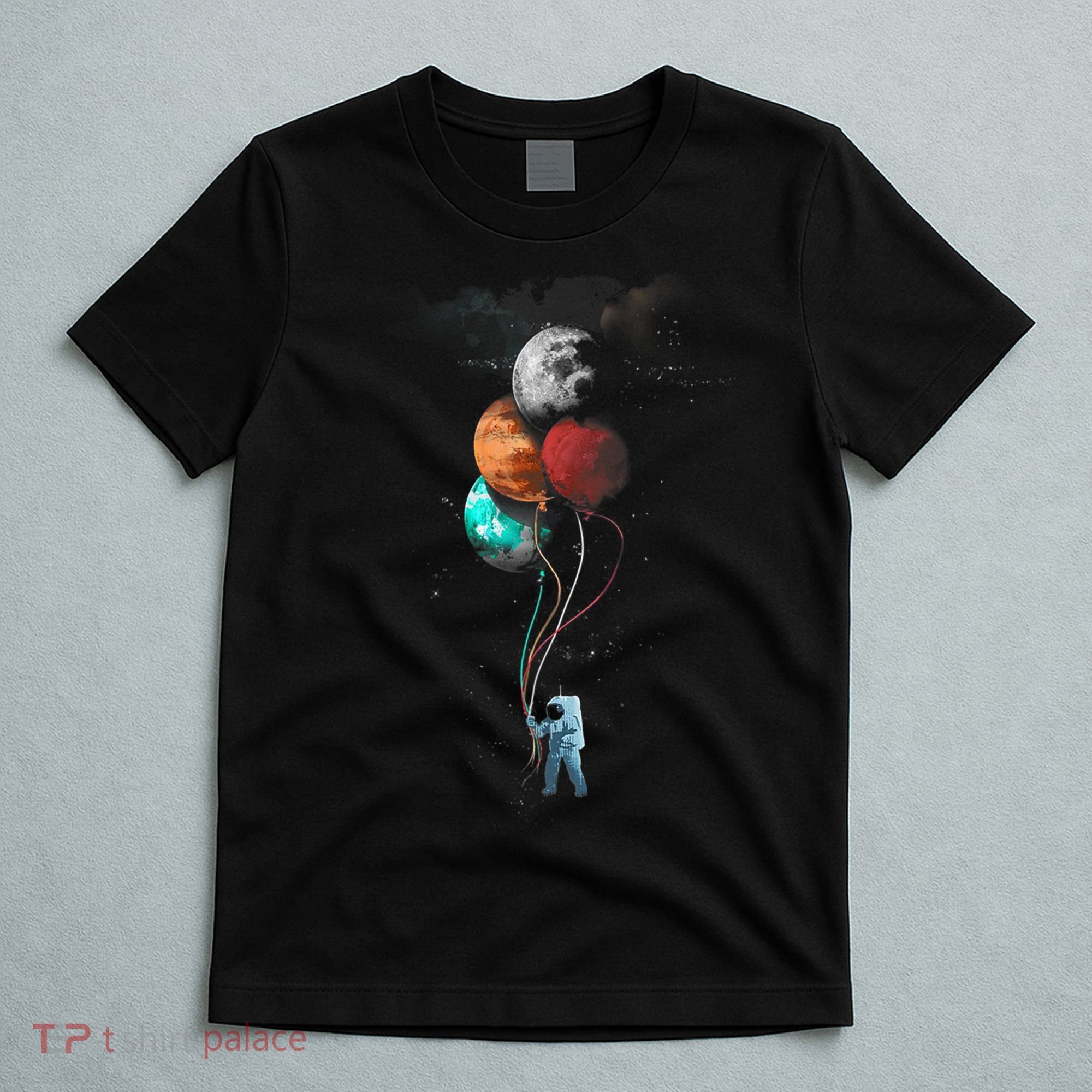 The Spaceman's Trip Astronaut Space Planets Balloons T-Shirt