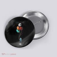 The Spaceman's Trip Astronaut Space Planets Balloons Button thumb 0