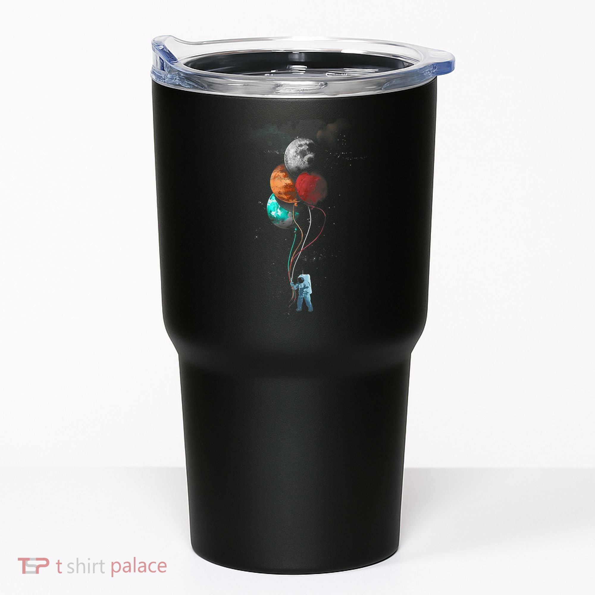 The Spaceman's Trip Astronaut Space Planets Balloons Tumbler