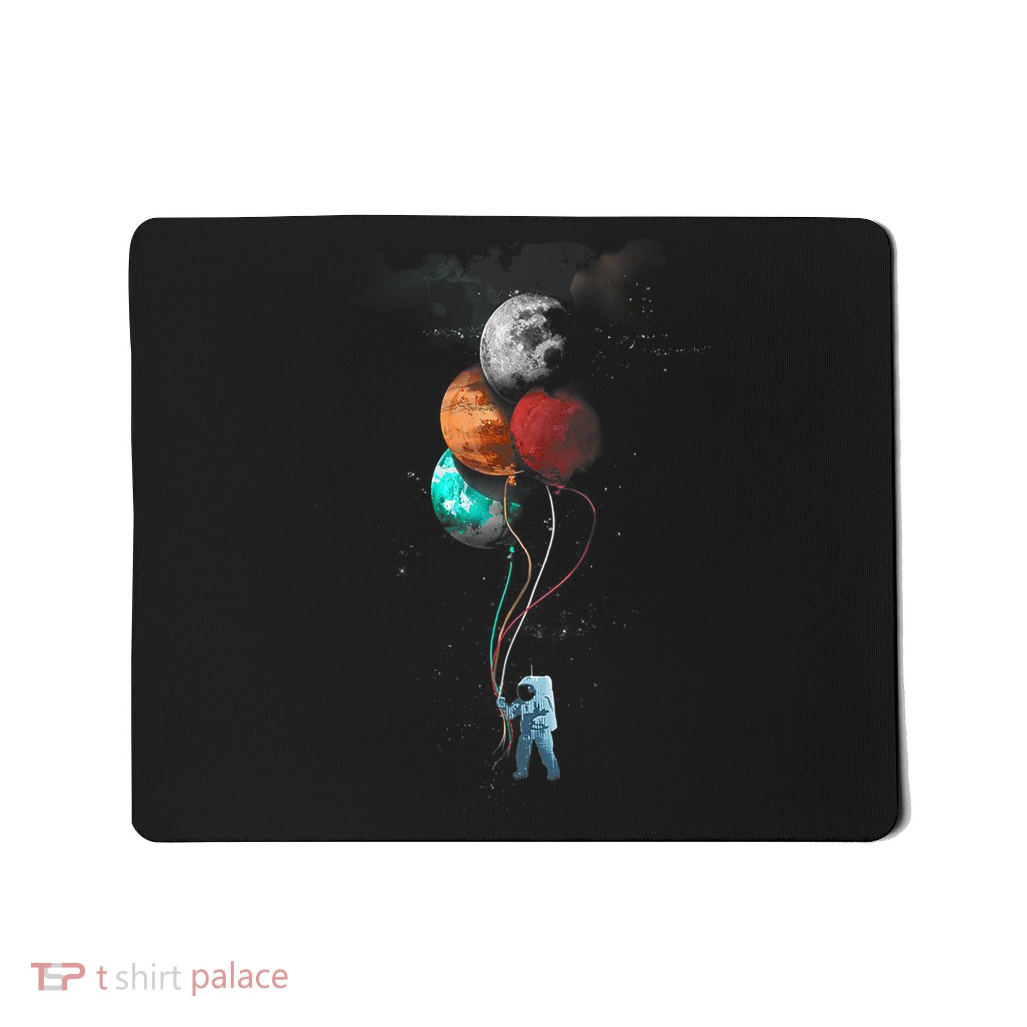 The Spaceman's Trip Astronaut Space Planets Balloons Mousepad