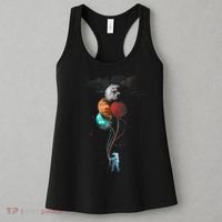 The Spaceman's Trip Astronaut Space Planets Balloons Women's Tank Top thumb 3