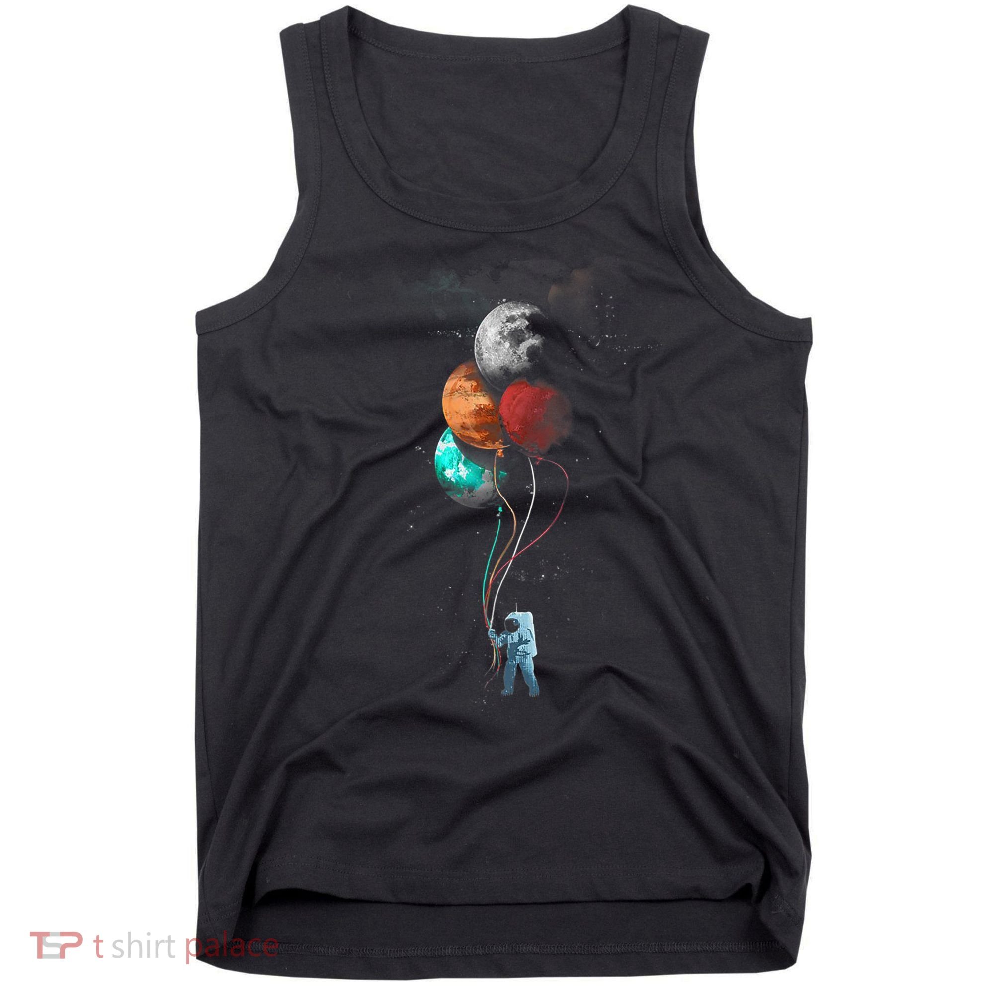 The Spaceman's Trip Astronaut Space Planets Balloons Tank Top