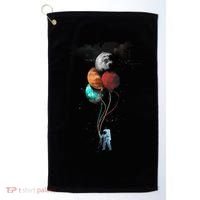 The Spaceman's Trip Astronaut Space Planets Balloons Golf Towel thumb 0
