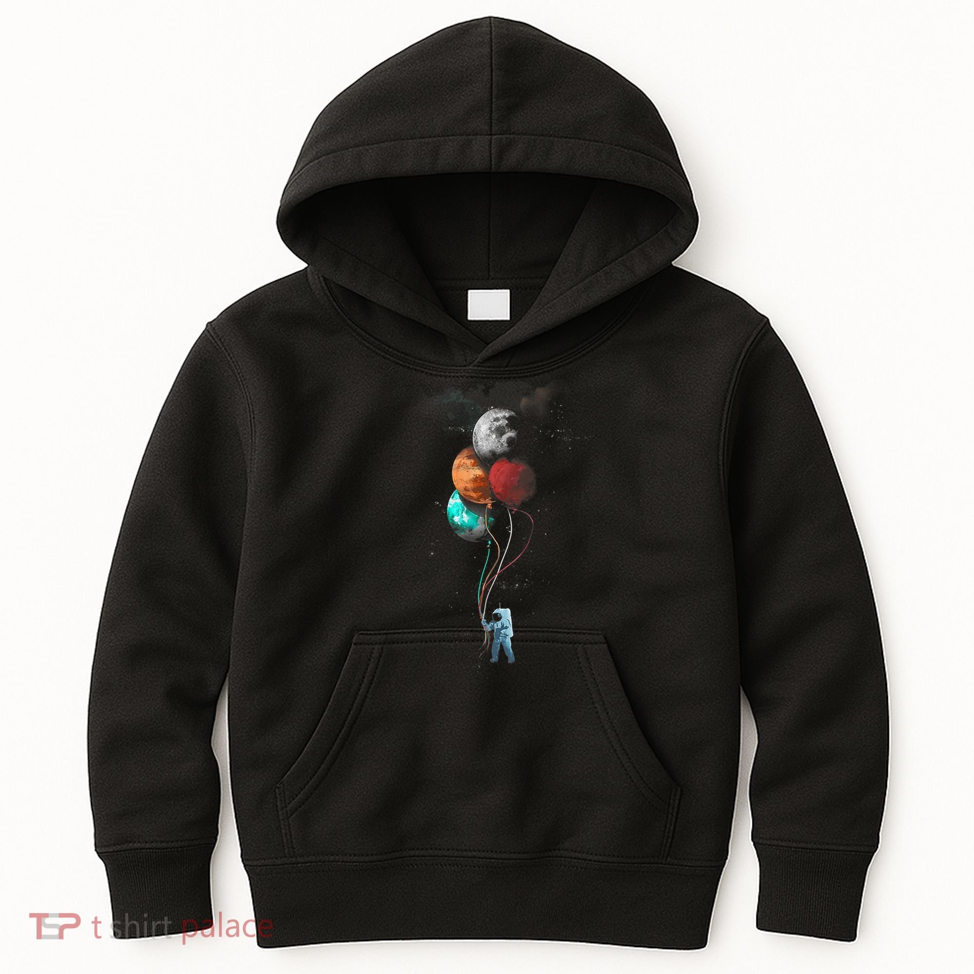 The Spaceman's Trip Astronaut Space Planets Balloons Kids Hoodie