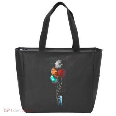 The Spaceman's Trip Astronaut Space Planets Balloons Tote Bag