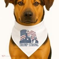 Trump Strong USA-Made Doggie Bandana thumb 1