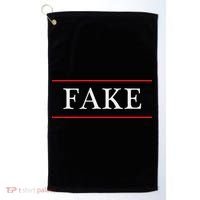 That Says The Word Fake On It Golf Towel thumb 0