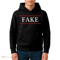 That Says The Word Fake On It Kids Hoodie thumb 4