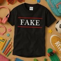 That Says The Word Fake On It Kids T-Shirt thumb 3