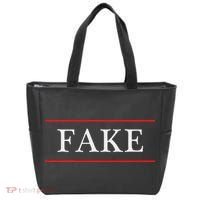 That Says The Word Fake On It Tote Bag thumb 0