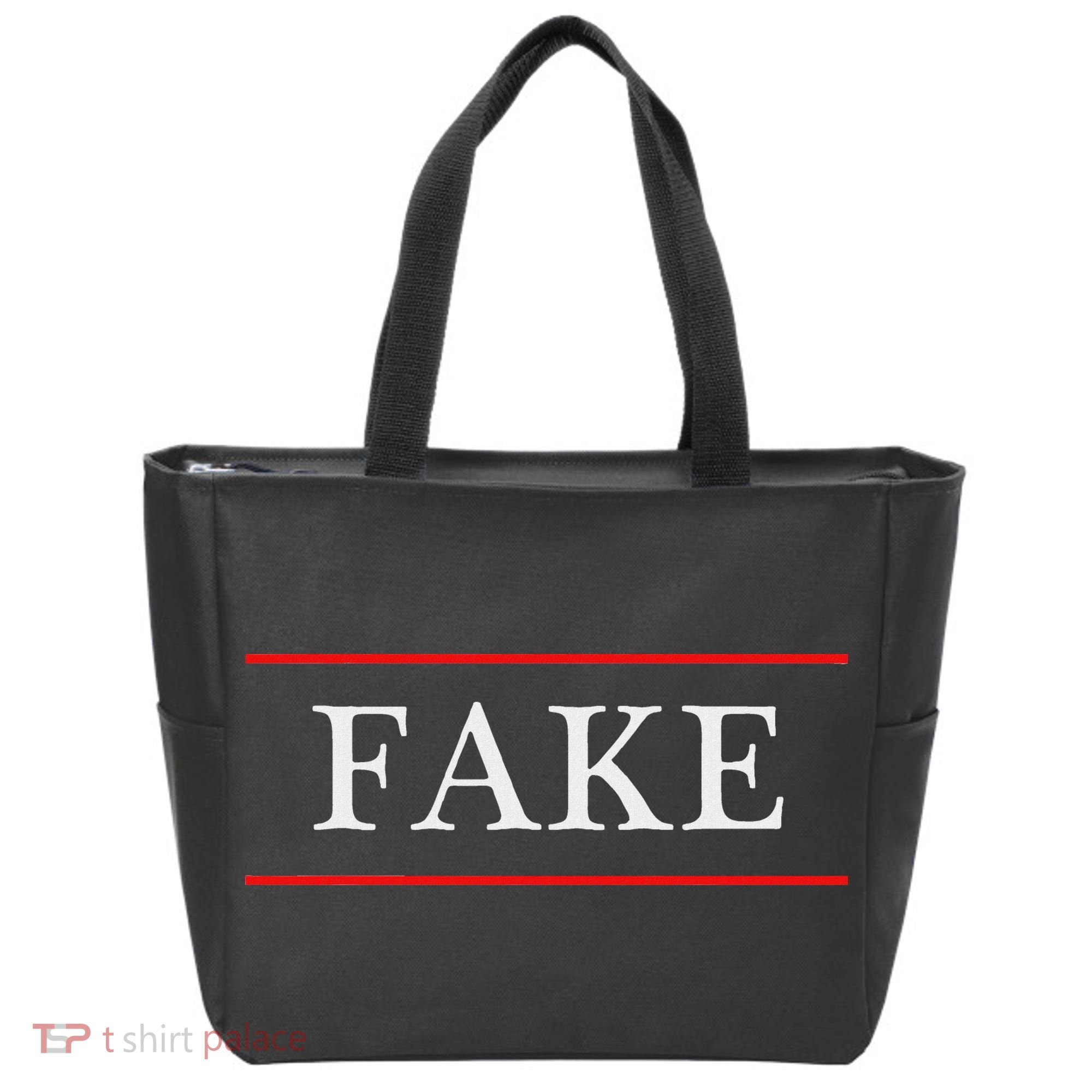 That Says The Word Fake On It Tote Bag