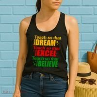 Teach So They Can Dream Excel Believe Black History Month Women's Tank Top thumb 2