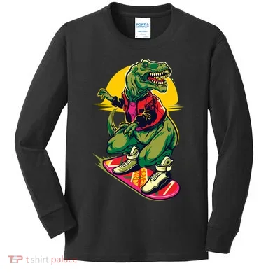 Trex Skating Kids Long Sleeve Shirt