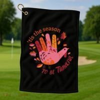 Thankful Season Turkey Golf Towel thumb 1