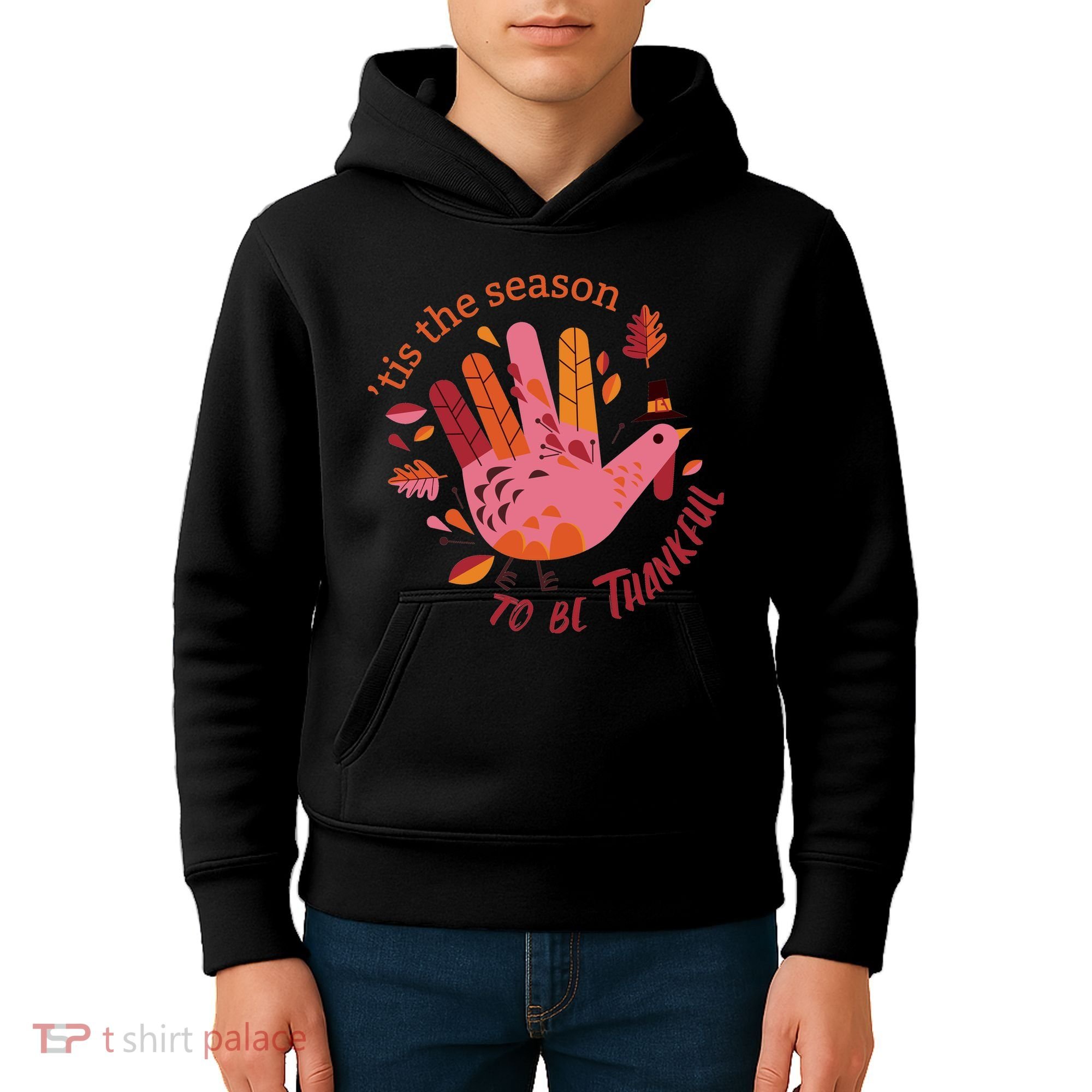 Thankful Season Turkey Kids Hoodie