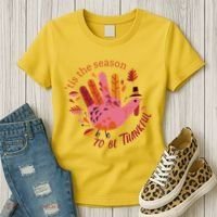 Thankful Season Turkey Women's T-Shirt thumb 3