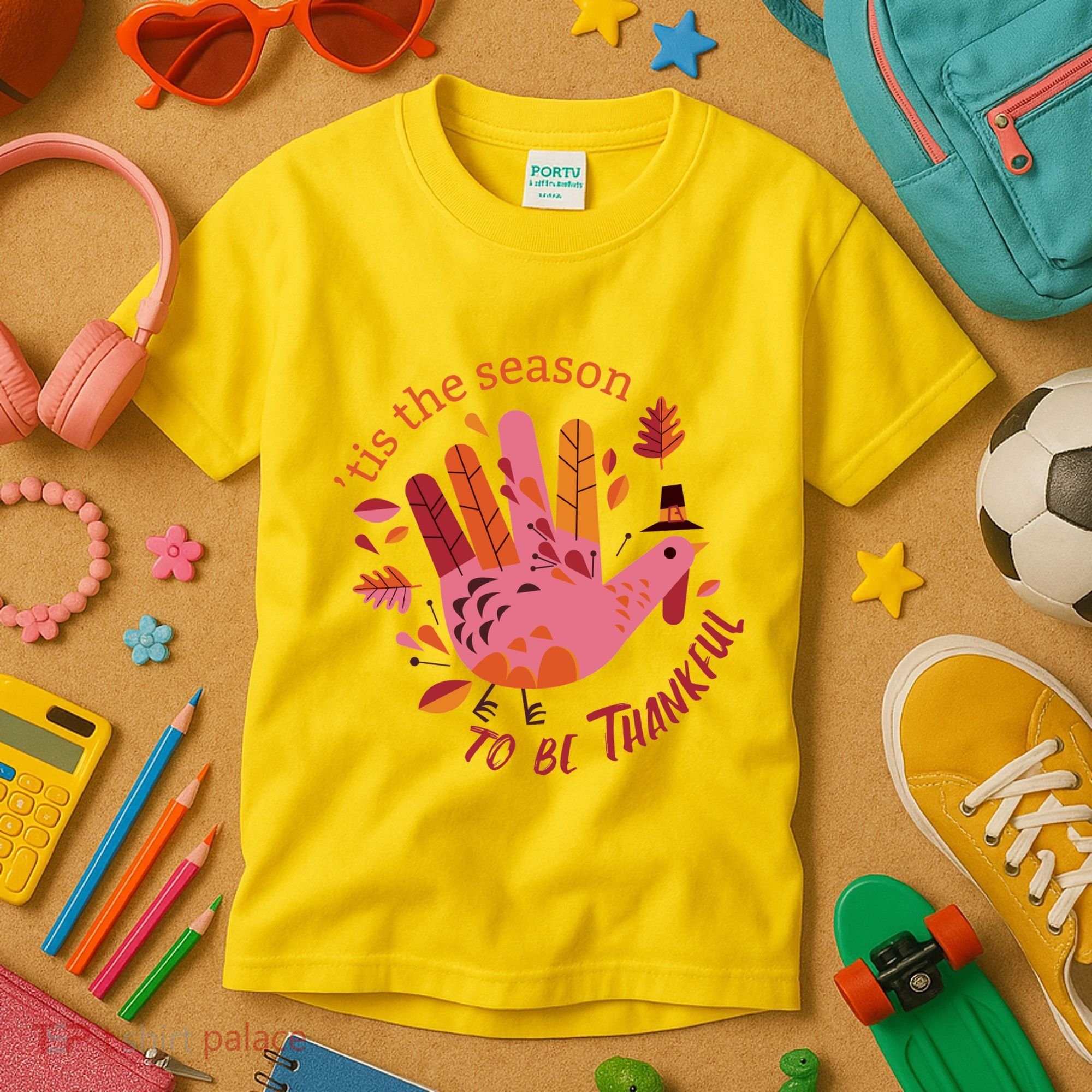 Thankful Season Turkey Kids T-Shirt