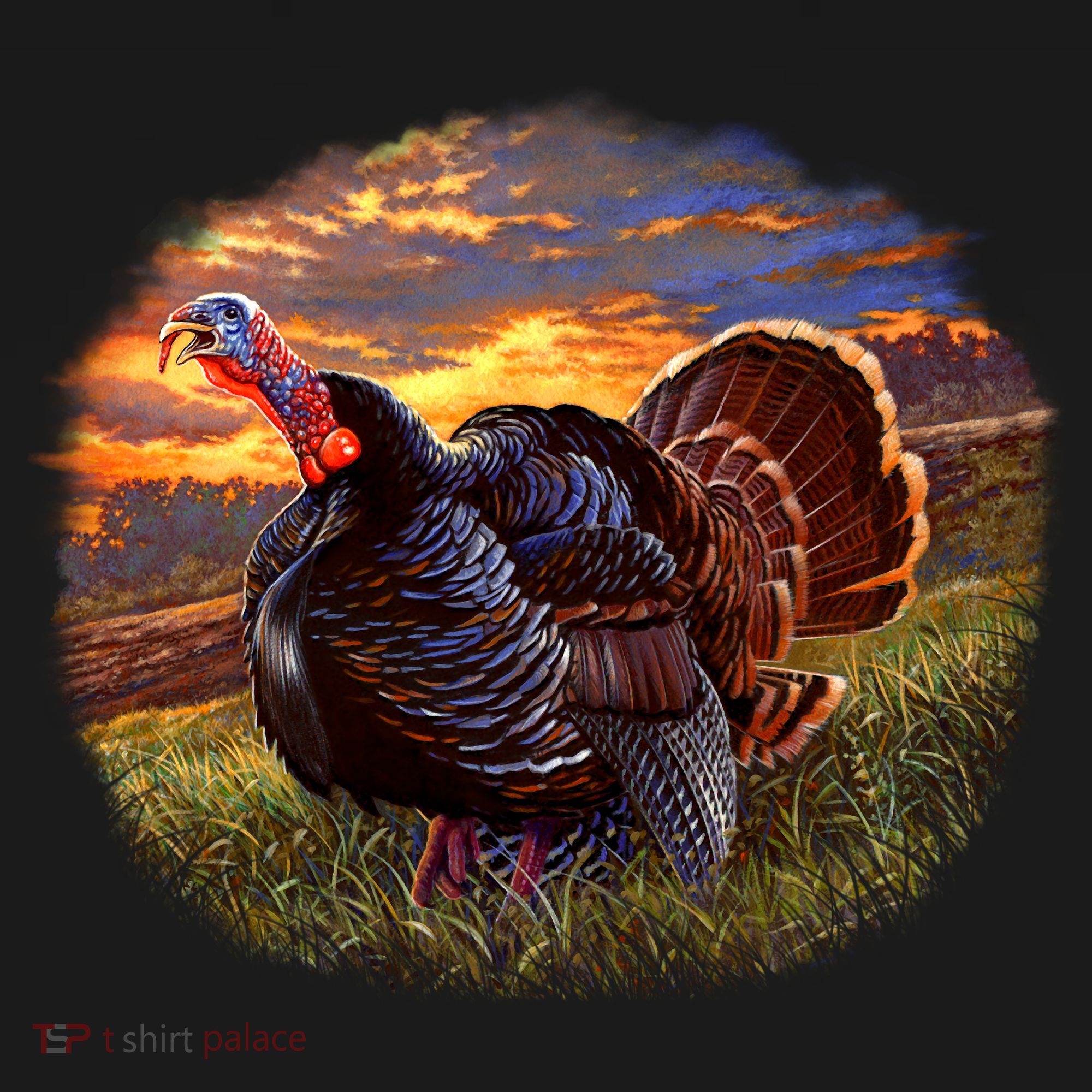 The Sunrise Turkey USA-Made Doggie Bandana