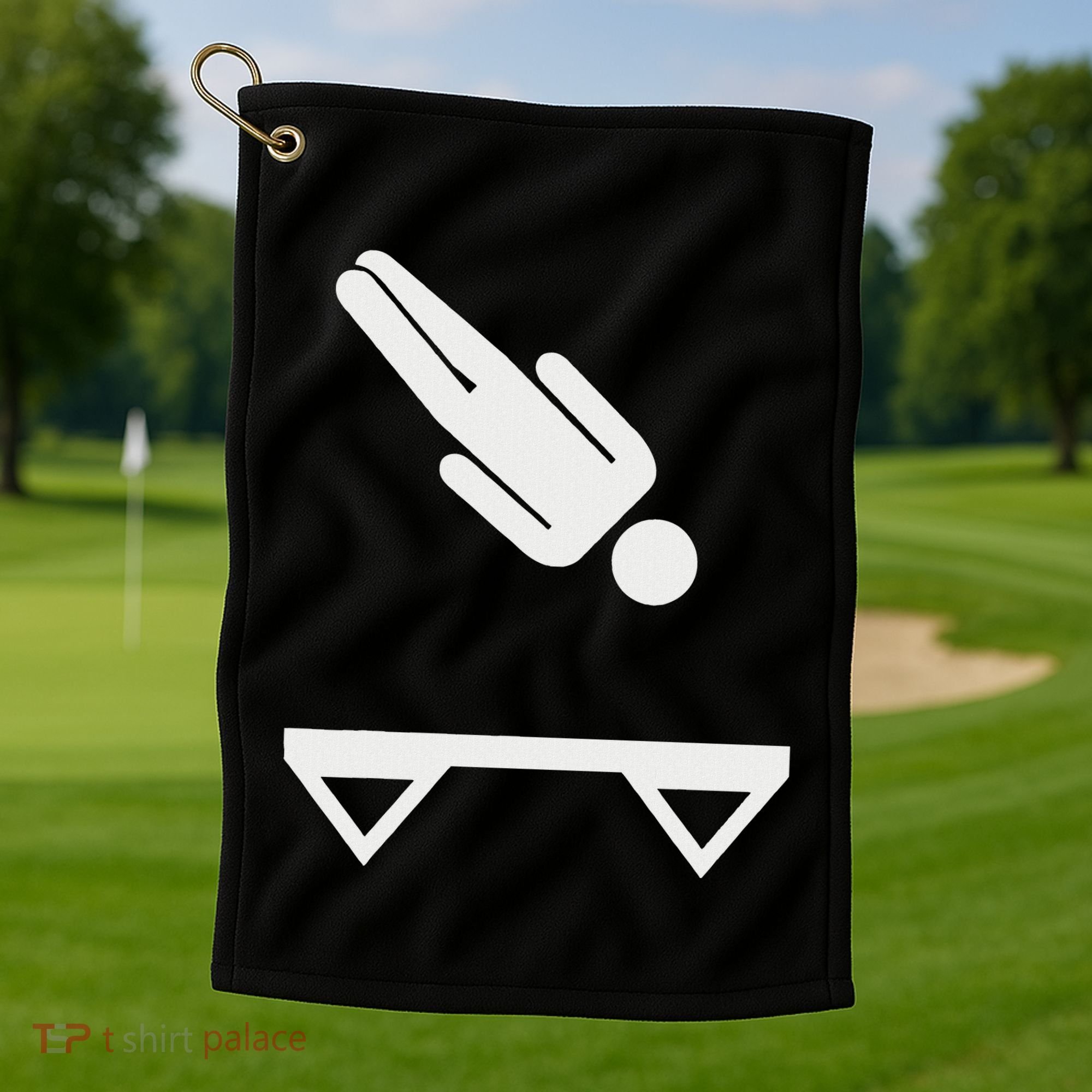 Trampoline Symbol Golf Towel