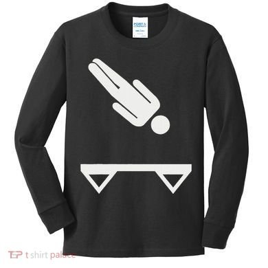 Trampoline Symbol Kids Long Sleeve Shirt