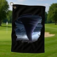 Tornado Storm Tornados Nature Weather Chaser Meteorologist Golf Towel thumb 1