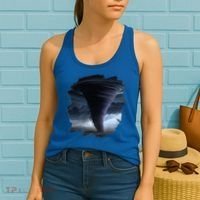 Tornado Storm Tornados Nature Weather Chaser Meteorologist Women's Tank Top thumb 2