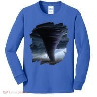 Tornado Storm Tornados Nature Weather Chaser Meteorologist Kids Long Sleeve Shirt thumb 0