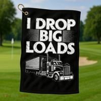 Trucker Semi Truck Driver Lover Golf Towel thumb 1