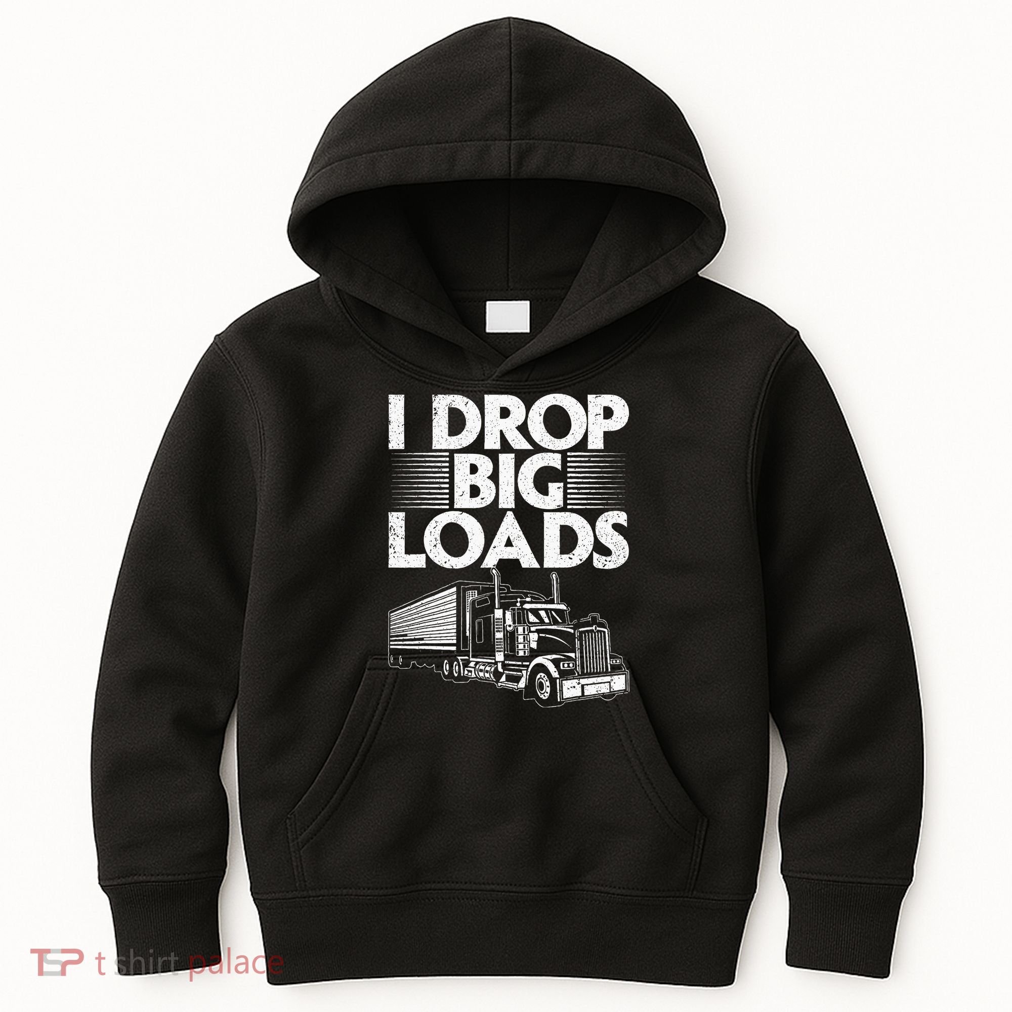 Trucker Semi Truck Driver Lover Kids Hoodie